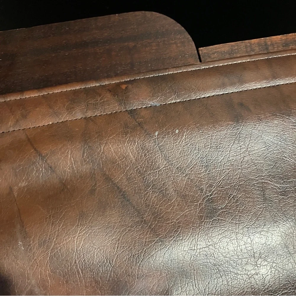 Vintage Hazel USA Large Leather Document Holder / Portfolio Spring Open Closure